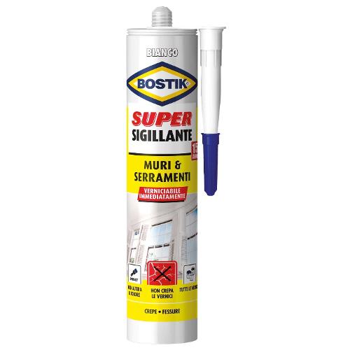 Uhu Bostik Silicone acrilico Muri e Serramenti Super tubo cartuccia 300 ml D2435