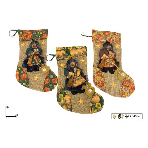 Due Esse Christmas Calza befana con luci led Assortito MI000547