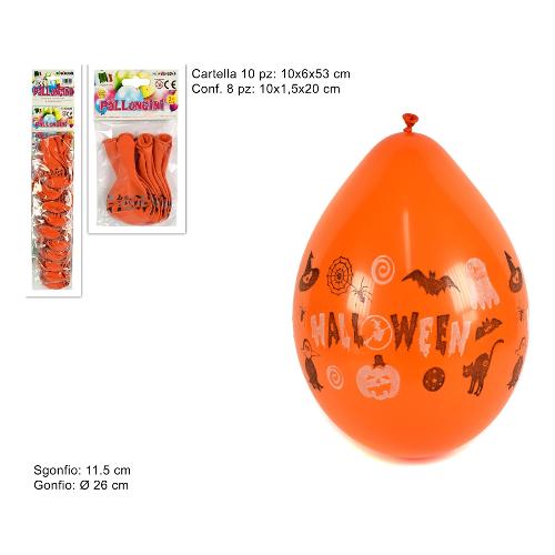 Due Esse Christmas Set palloncini party HALLOWEEN colore assortito XHW16000101 8 pz