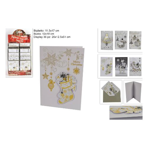 Due Esse Christmas Set biglietti natalizi 3D con Busta XNA17006381