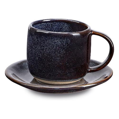 Fade Tazza con piatto (400ml) da colazione BISCUIT CHARM Nero 56555