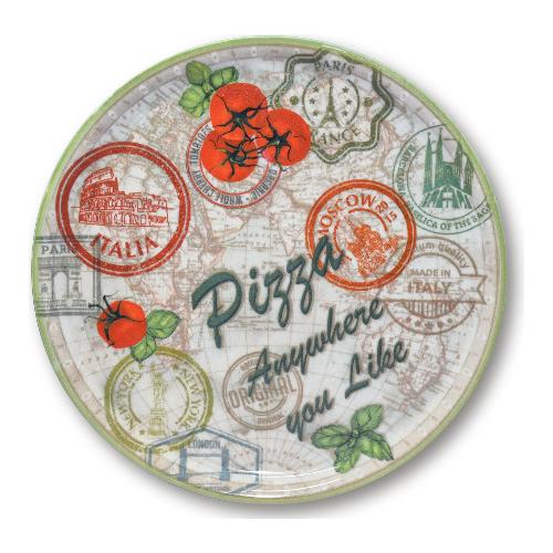 Saturnia Piatto pizza Porcellana (33cm) CHARM Verde 04018 ZCHAV