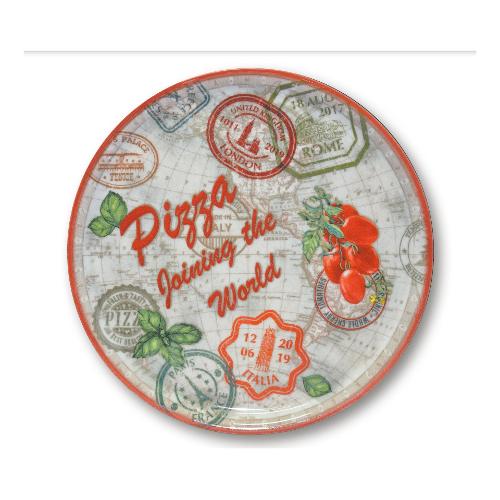 Saturnia Piatto pizza Porcellana (33cm) CHARM Rosso 04018 ZCHAR