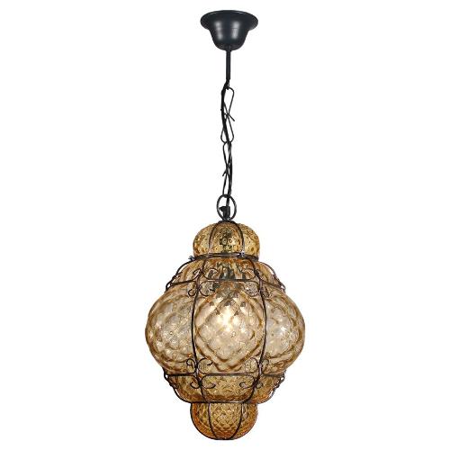 Belvetro Sospensione MURANESE Ambra (26x38cm) LAMU380AM 1 luce - E27