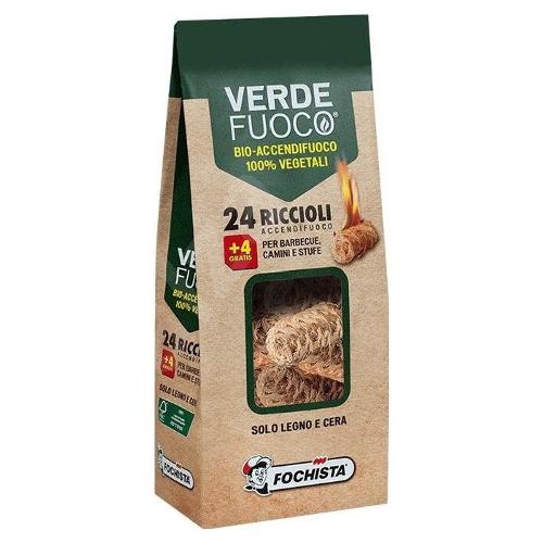 Fochista Accendifuoco VERDE FUOCO Riccioli 28 pezzi