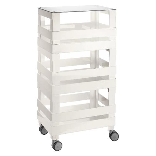 Guzzini ECO KITCHEN Tidy & Store Carrello porta vivande Bianco latte