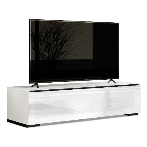 Munari GENOVA Porta tv Bianco e Nero Mobile KIT (150x45x38,5cm)