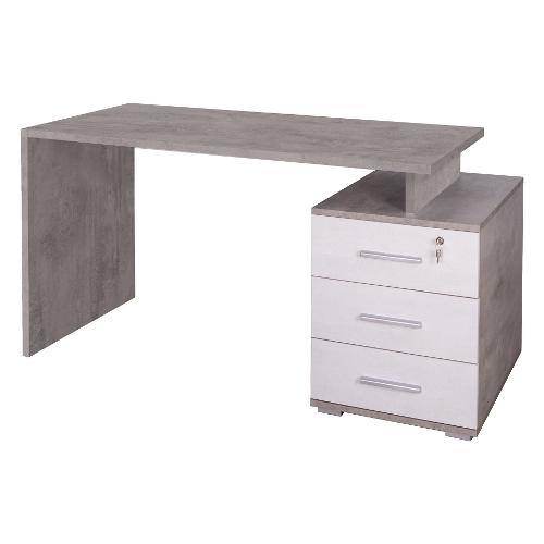 Sarmog DOUBLE Db625k Scrivania Cemento e Ossido bianco (155cm) Mobile KIT