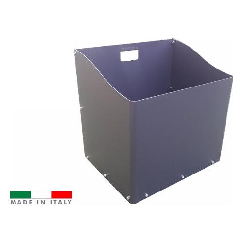 Pegoraro Porta legna carrellato acciaio (50x52x80cm) Antracite 401