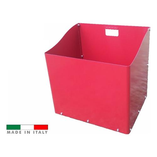 Pegoraro Porta legna Cassone Carrellato Rosso 402