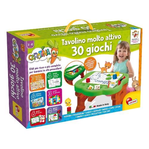 Lisciani Gioco educativo Tavolino 30 Giochi CAROTINA 97128