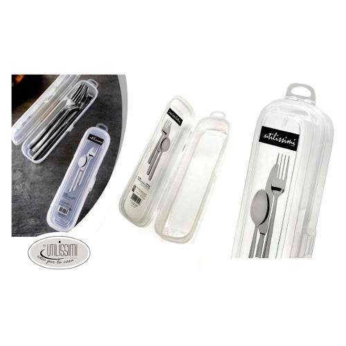 Gicos Porta posate custodia richiudibile (24cm) UTILISSIMI Trasparente 819247
