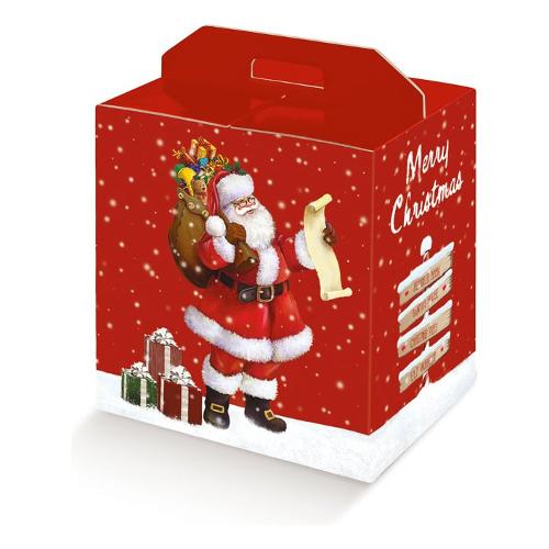Scotton Scatola regalo per panettone e bottiglia ARRIVA BABBO NATALE Rosso (43x24x34,5 cm) 36176P