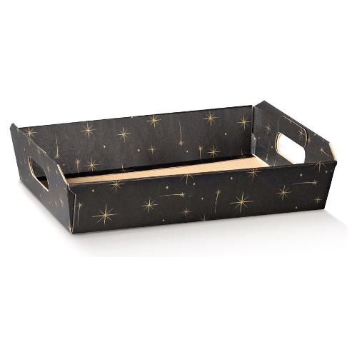 Scotton Scatola regalo Cesto Natalizio COSTELLATION Nero (35x26x7 cm) 38904