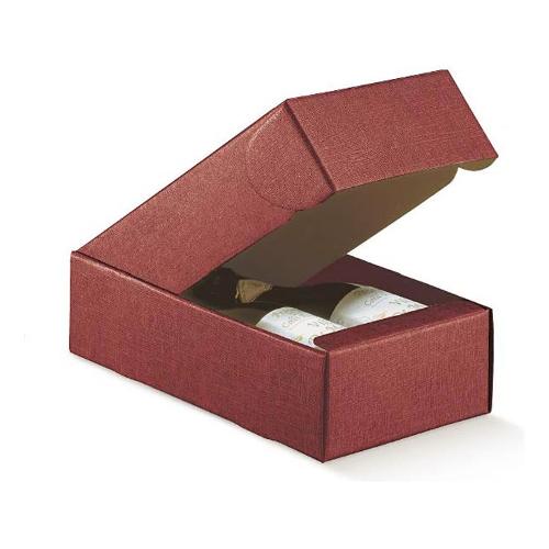 Scatola regalo Cantinetta per 2 Bottiglie SETA Bordeaux 34 x 9 x 18,5 cm  4162P