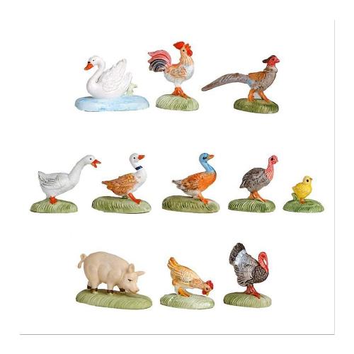 Rossi Rosa Da Cortile 11 Pz presepe Assortito 11176B
