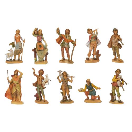Rossi Rosa Statua Pastore Wood presepe Assortito 11156