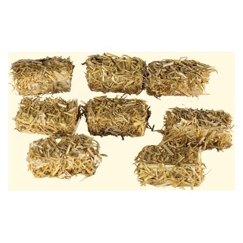 Rossi Rosa Decoro presepe Busta con 8 Balle di Paglia 6x2,5 cm 11592