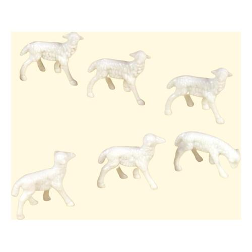 Rossi Rosa Pecore 6Pz presepe da 3 cm Assortito 86209