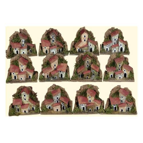 Rossi Rosa Casetta presepe In Gruppo Assortito (10x6x8 cm) 85341 1