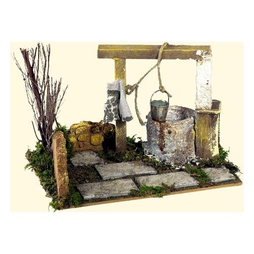 Rossi Rosa Pozzo 20x14x12 cm presepe 11408