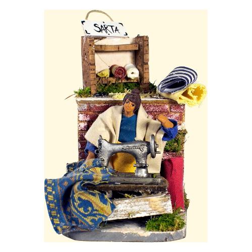 Rossi Rosa Sarta con movimento 8 cm presepe 84690