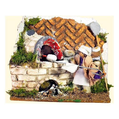 Rossi Rosa Panettiere con movimento 6 cm presepe 84162