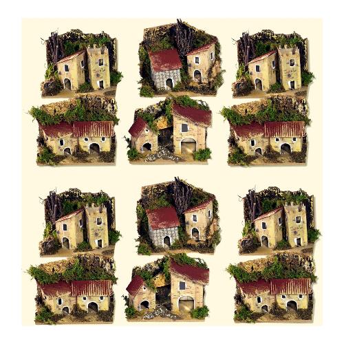 Rossi Rosa Casetta presepe In Gruppo Assortito (10x6x8 cm) 11424 1