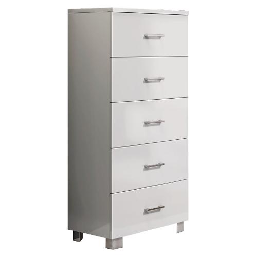Savini TESSA PLUS Cassettiera 5 Cassetti Bianco lucido (40cm)