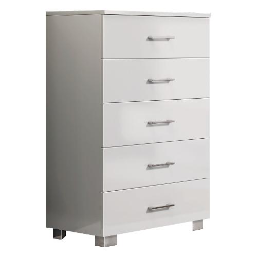 Savini TESSA PLUS Cassettiera 5 Cassetti Bianco lucido (60cm)