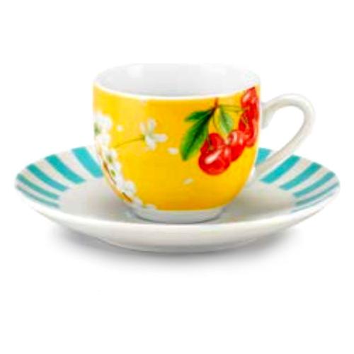 Fade Set tazzine caffè con piatto 6 pz (100ml) APRIL Multicolor 56395