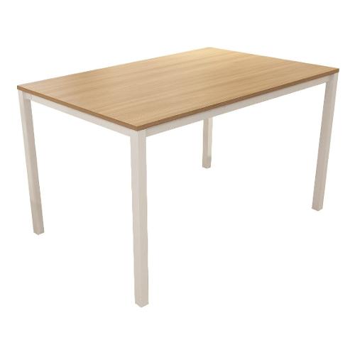 Pointhouse FAST Tavolo Allungabile Bianco lucido e Olmo perla (130cm)