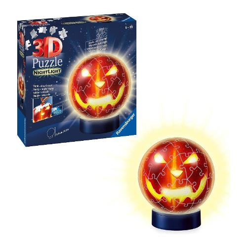 Ravensburger Puzzle 74 pz Zucca di Hallowen Night con Luce 6a+ (12,9x15,9cm) 3D 11253