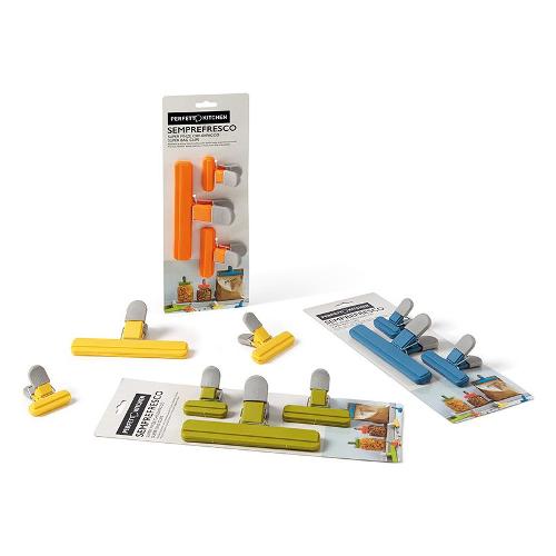 Perfetto Chiudi sacchetto 3 pz SFIZIOSA Pinzone Assortito 29011