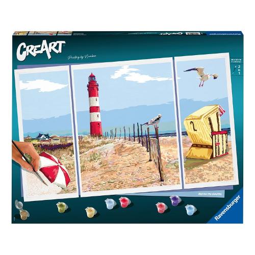 Ravensburger Set per dipingere Trittico Spiaggia Del Nord CREART 20277