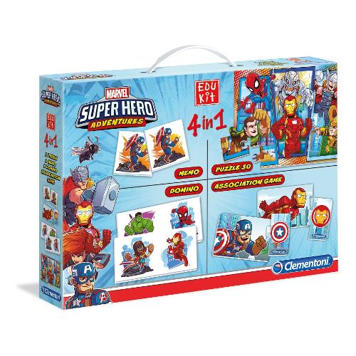 Clementoni Puzzle 30 pz 4 in 1 Avengers EDUKIT 18070