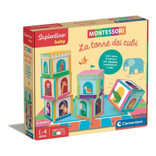 Clementoni Gioco prescolare Torre Dei Cubi 12-36m MONTESSORI 16411
