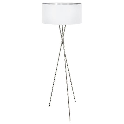 Eglo Lampada da terra MASERLO 2 Bianco e Argento 95539 (51x151,5cm) 1 luce - E27 - Max 60W