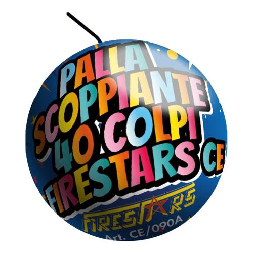 Firestars Giochi pirici 1 pz Palla Scoppiante 40 Colpi CE 090A (6 cm)