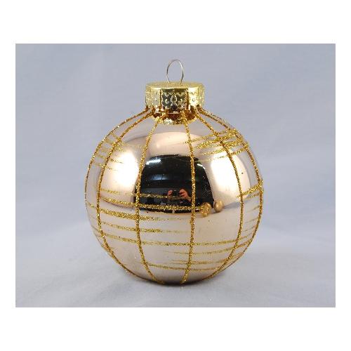 Santa Claus Pallina albero (8cm) Plastica Crema e Oro Assortito TE191860