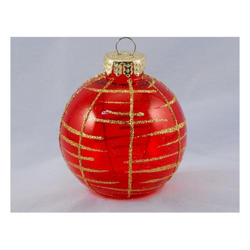 Santa Claus Pallina albero Sfera Quadranti Rosso Oro (8 cm) assortito TE191846