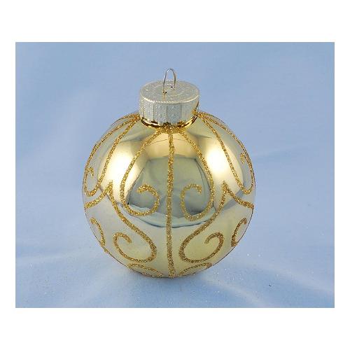 Santa Claus Pallina albero Spirali oro Assortito TE173347 (8cm)