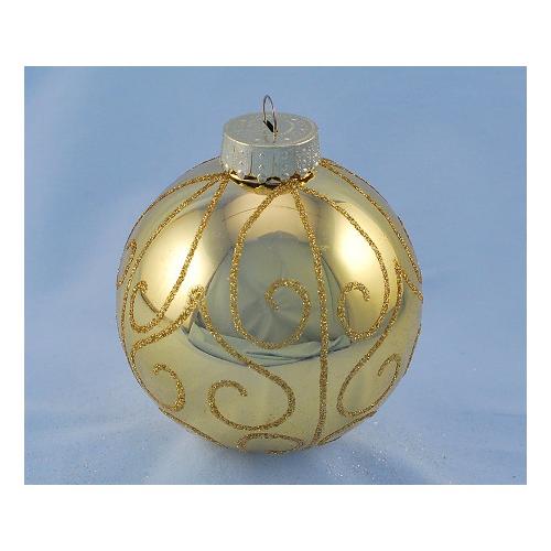 Santa Claus Pallina albero Natale (10cm) (1pz) Plastica Oro Assortito TE173583