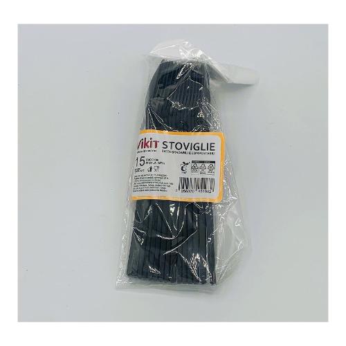 Virinnova Set cucchiai monouso 15pz VIKIT Nero 2400435