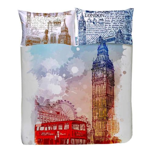 Happidea Parure copripiumino due piazze LONDON 0159 08E