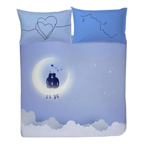 Happidea Parure copripiumino due piazze MOONLIGHT 0174 01E