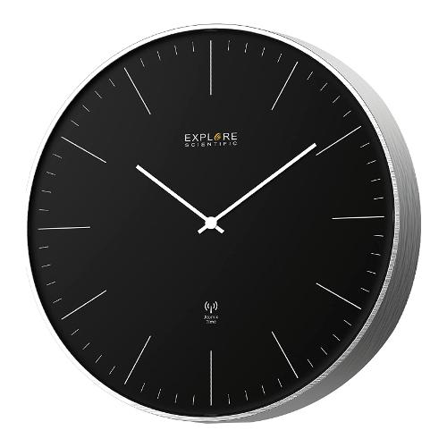 Explore Scientific Orologio da parete (25cm) No Numbers Black e Silver RAC1001
