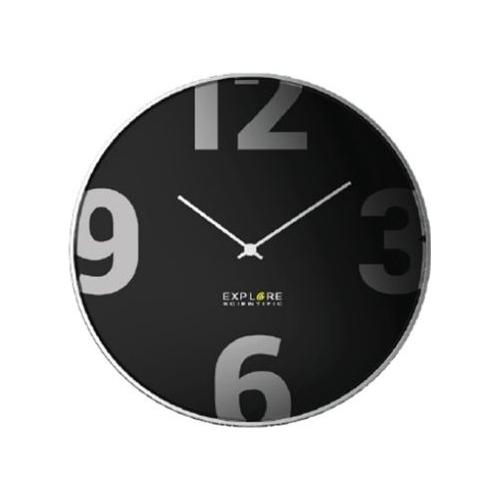 Explore Scientific Orologio da parete (25cm) Chic Black e Silver RAC1002