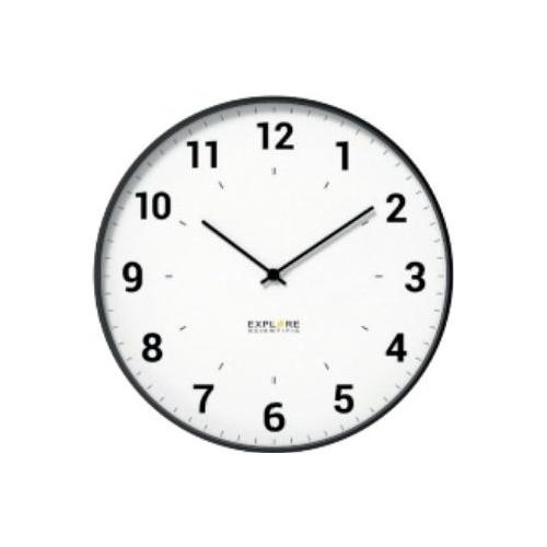 Explore Scientific Orologio da parete (25cm) With Numbers White e Silver RAC1003