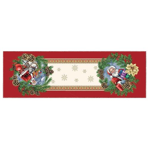 Vingi Tovaglia runner Natale SANTA CLAUS (140x45cm) P4455